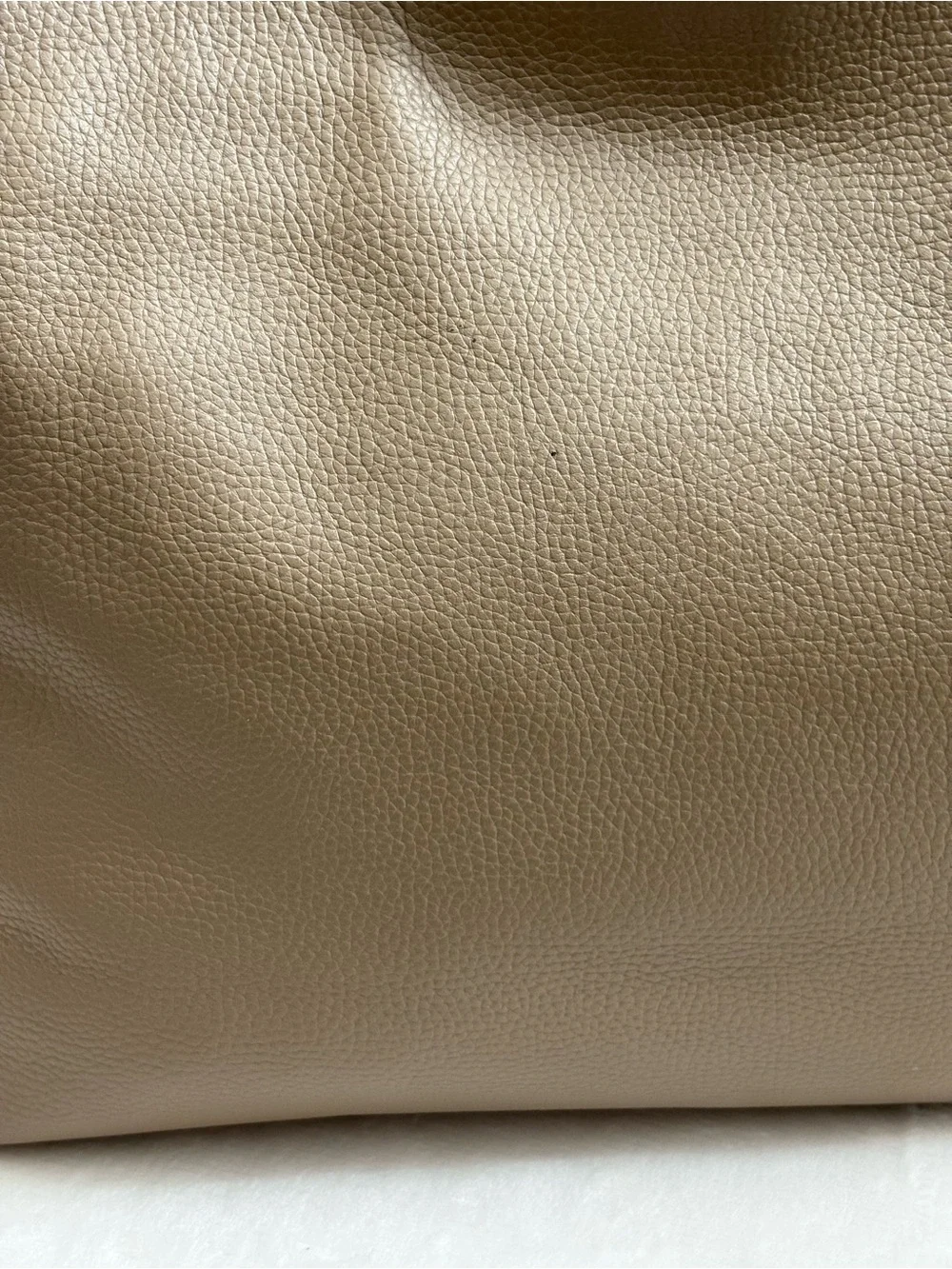 Dooney & Bourne Large Taupe Pebble Leather Hobo Handbag